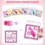 36 Pack Valentines Day Gifts for Kids Classroom LED Finger Lights