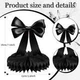 Containlol 9 Pcs Black Bow Birthday Party Decorations Bow Honeycomb