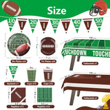 Football Party Decorations Set for 24 Disposable Paper Plates and