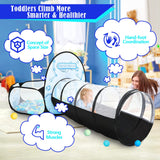 3pc Kids Play Tent for Girls with Ball Pit, Crawl Tunnel, Princess