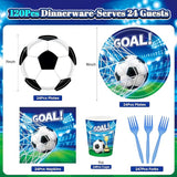 REDWORD Soccer Party Decorations 120Pcs Soccer Birthday Party