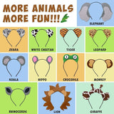 12pcs Jungle Animal Safari Headbands with Animal Hair Hoops Photo