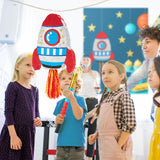WERNNSAI Rocket Piñata - Rocket Ship Piñata Bundle with Blindfold and