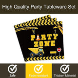 96pcs Construction Birthday Party Supplies Construction Theme Paper