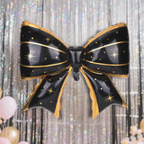4Pcs Giant Bow Balloons, 97.5cm/38in Big Elegant Coquette Theme Star D