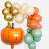 Fall Balloons Garland Arch Kit, Burnt Orange Pumpkin Foil Balloons,