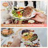Serves 35 Guests White and Rose Gold Party Supplies,White and Rose