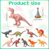 18 Pcs Dinosaur Birthday Party Decorations Animal Cake Toppers Mini