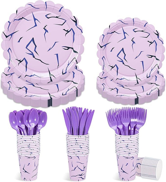 Yungyan 144 Pcs Kpop Birthday Decorations Kpop Party Plates Cups