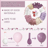 Amandir 173Pcs Dusty Purple Balloon Arch Garland Kit, Double-stuffed