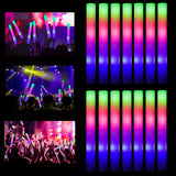 ColorHome Glow Sticks Bulk, 32 Pcs LED Foam Sticks Glow in the Dark