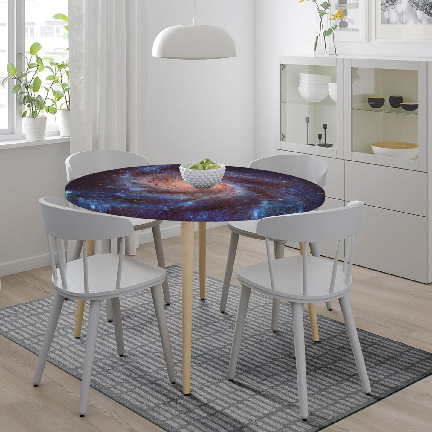Spiral Galaxy Tablecloth with Elastic Edg 42" (Round) Spiral G