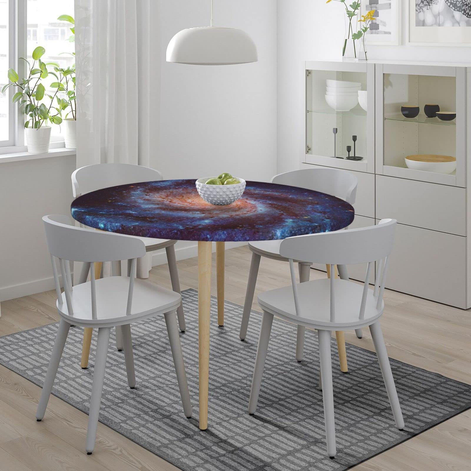 Spiral Galaxy Tablecloth with Elastic Edg 42" (Round) Spiral G