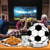 144Pcs Soccer Party Supplies Soccer Birthday Party Tableware Set