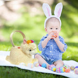 3D Alpaca Plush Basket Easter Egg Hunting Basket Cute Animal Plush