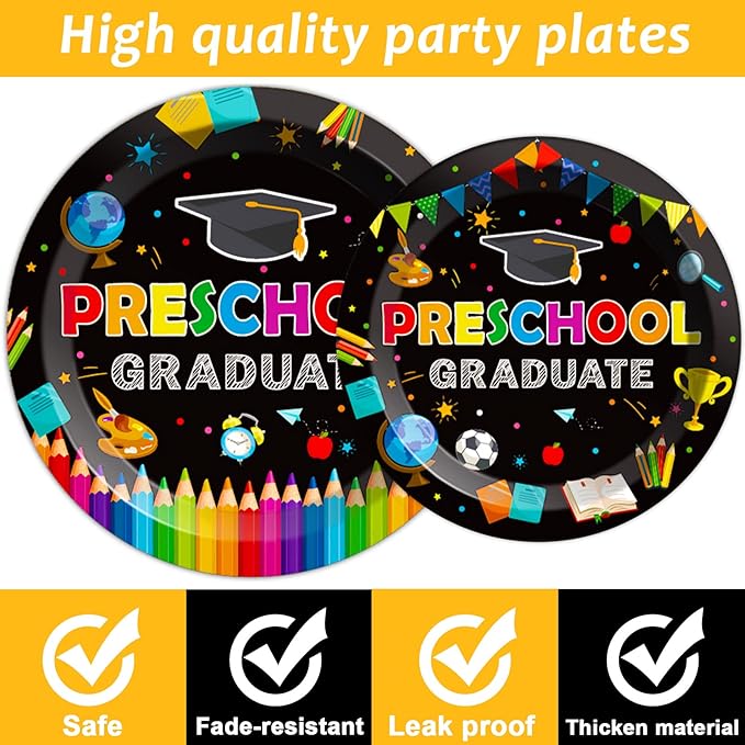 Preschool Graduation Party Supplies Pre-K Grad Tableware Set