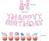 175PCS Mermaid Party Decorations Mermaid Theme Party Supplies Plates