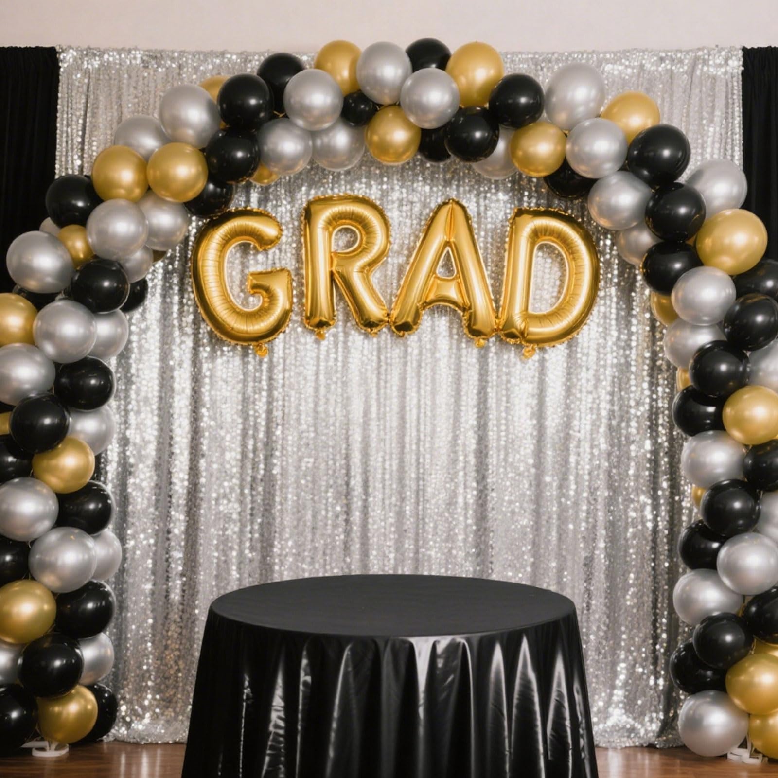 Silver Balloon,145pcs Latex Metallic Silver Balloons Arch Kit