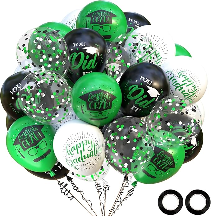 OuMuaMua 75 Pack Graduation Party Decorations Balloons Set - 12 Inch