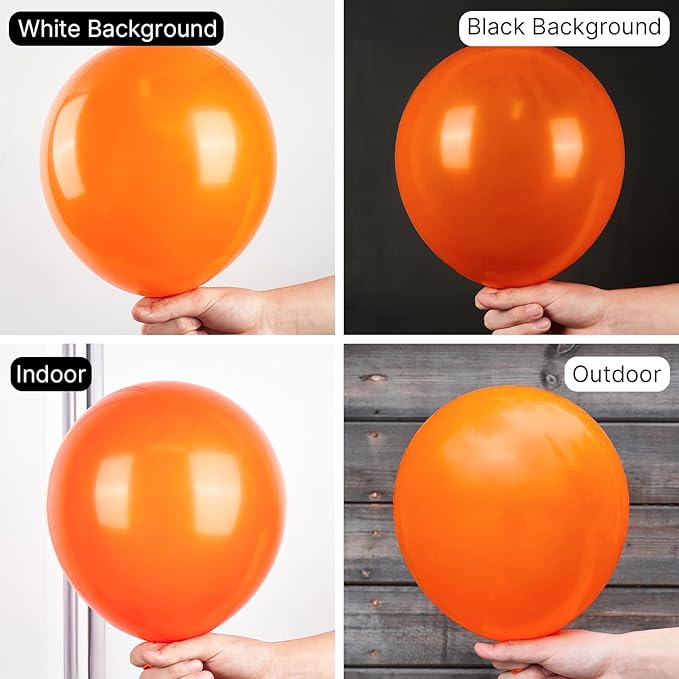 PartyWoo Orange Balloons 50pcs 12 Inch Fall Latex Helium Balloons for