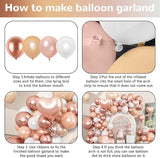 Rose Gold Balloons Garland Arch Kit 18 10 5 In Rose Gold Heart Foil