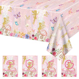 XJLANTTE 4Pcs Fairy Tablecloths - Fairy Birthday Party Table Cover