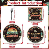 Retirement Decorations for Women Men 96 Pcs Happy Retirement Plates
