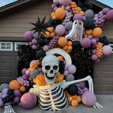 120 Pcs Halloween Balloon Arch Paready Ghost Star Foil Balloon Black