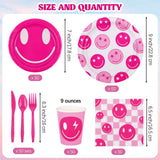 durony 350 Pcs Preppy Birthday Decorations 50 Guest Disco Cowgirl