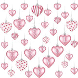 36 Pcs 2 Size 1.8/2.4 inch Valentines Day Heart Ornaments 8