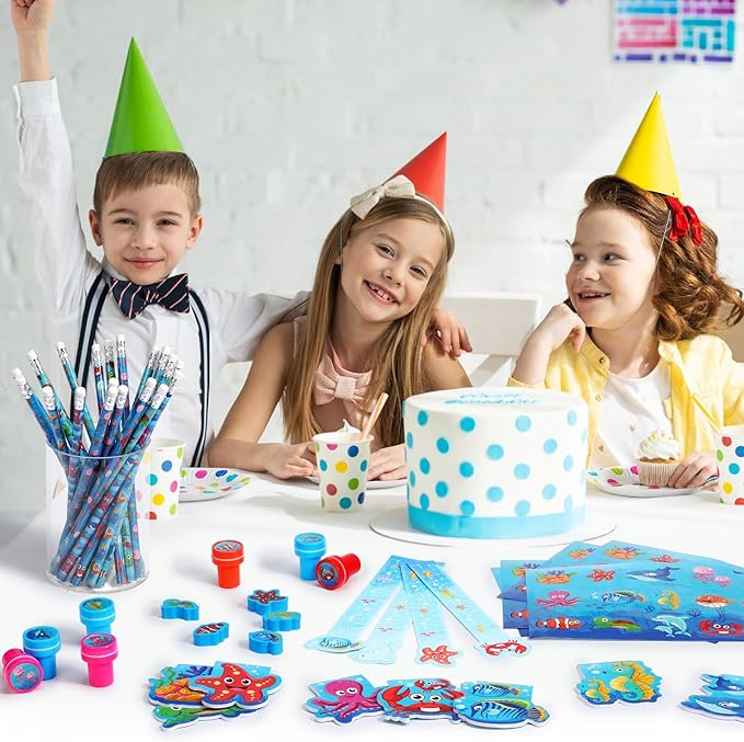 168 Pcs Under The Sea Stationery Ocean Themed Goodie Bag Stuffers