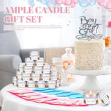 MTLEE 24 Pcs Gender Reveal Bear Baby Shower Party Favors Candles