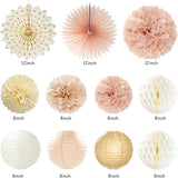 Champagne Gold Beige Fall Boho Birthday Party Decorations 21pcs