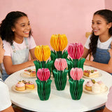 PAPER JAZZ 8 PCS Tulip Flower Centerpieces for Tables Spring Party
