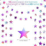 Patelai Glitter Star Garland Banner 2026 Graduation Decor 130 Feet #19