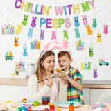 Easter Banner No DIY Glitter Colorful Chillin with My Peeps Banner