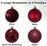 Maroon Large Christmas Balls-Christmas Tree Decoration Ornaments