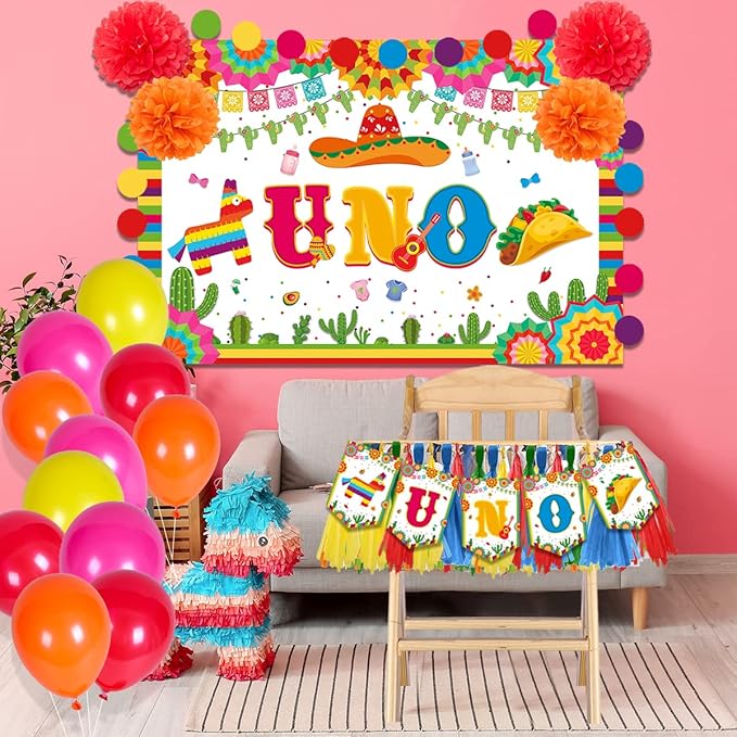 UNO Party Decorations Mexican Fiesta 1st Birthday Party Decorations