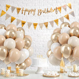 BAUANOOY Neutral Balloons, 60pcs 12 Inch Nude Balloon Beige Balloons