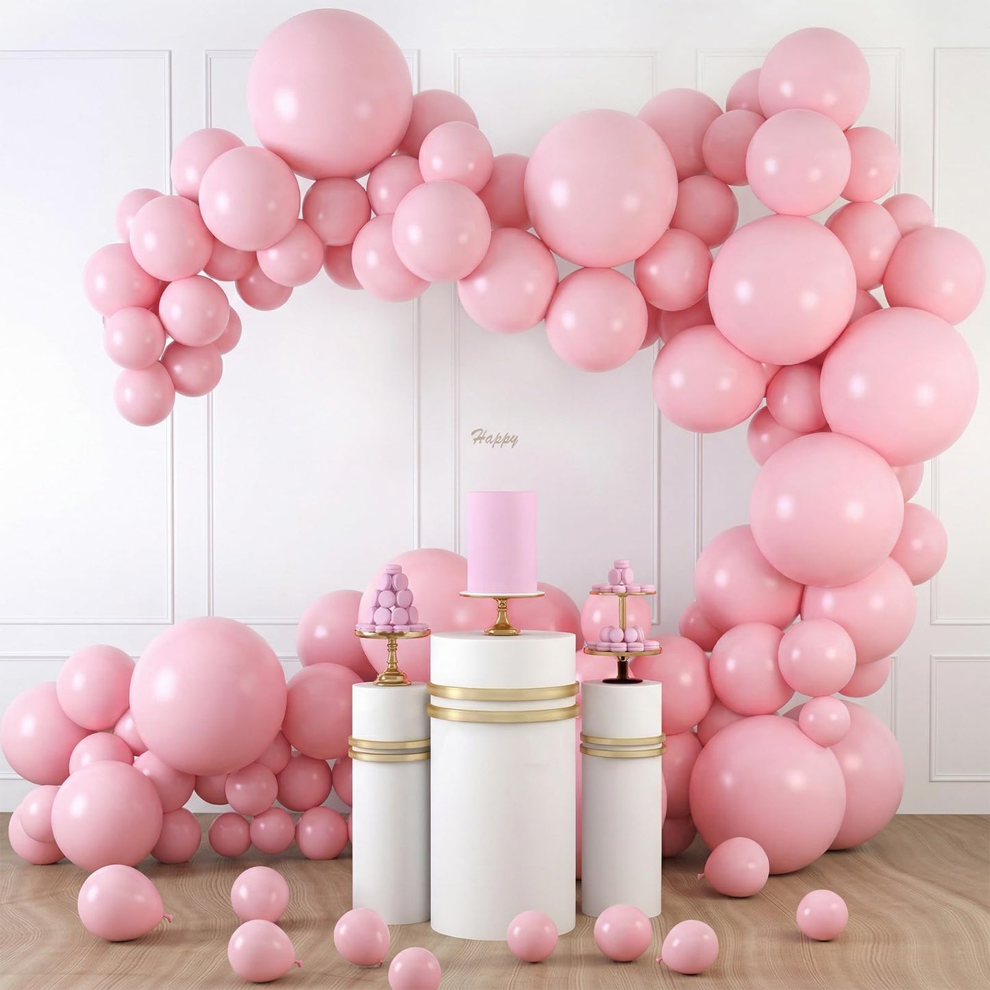 LovesTown 150 PCS Pink Balloons Different Size of 18 12 10 5 Inch