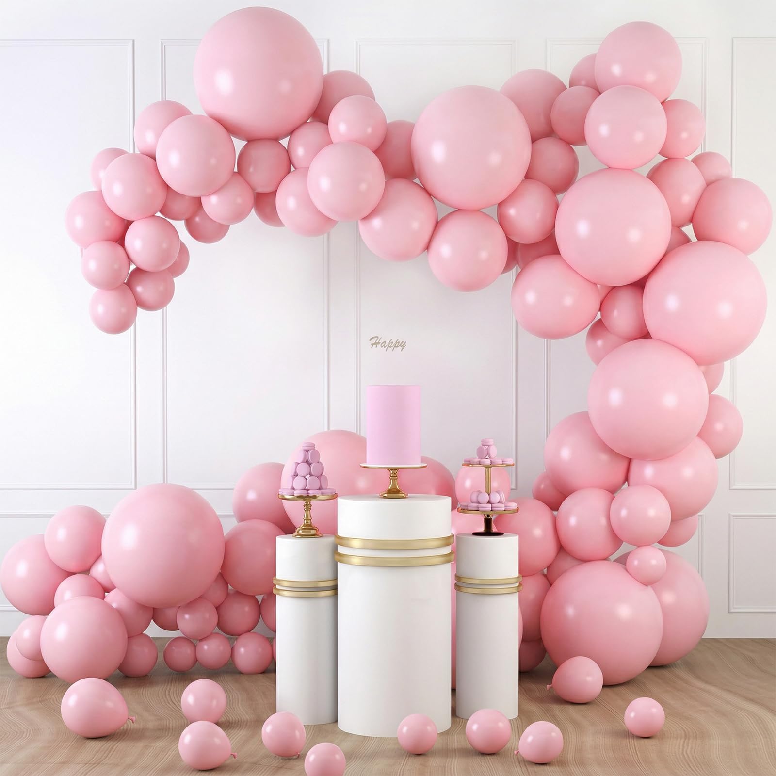 LovesTown 150 PCS Pink Balloons Different Size of 18 12 10 5 Inch