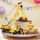 16 Pieces Construction Cake Topper Construction Birthday Party