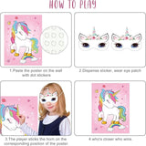 ASTARON Pin The Horn on The Unicorn Birthday Party Game with 30 Horns
