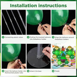 6 Sets Jungle Safari Balloon Stand Kit for Table Gold Green Balloons