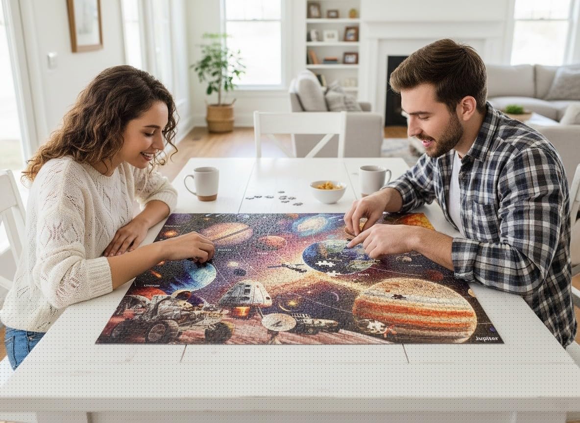 1000-Piece Space Explorer Puzzle: Glow-in-The-Dark Astronaut