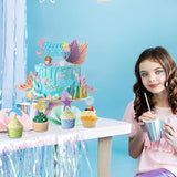 Mermaid Cake Topper for Girls Includes mermaid tail candle and 31