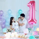 KatchOn, Hot Pink 1 Balloon Number for First Birthday - 40 Inch |
