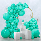 PartyWoo Teal Balloons 100pcs Different Sizes Pack of 18 12 10 5 Inch