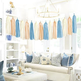 Dusty-Blue Baby-Shower Party-Decorations Tassel-Garland - 15pcs
