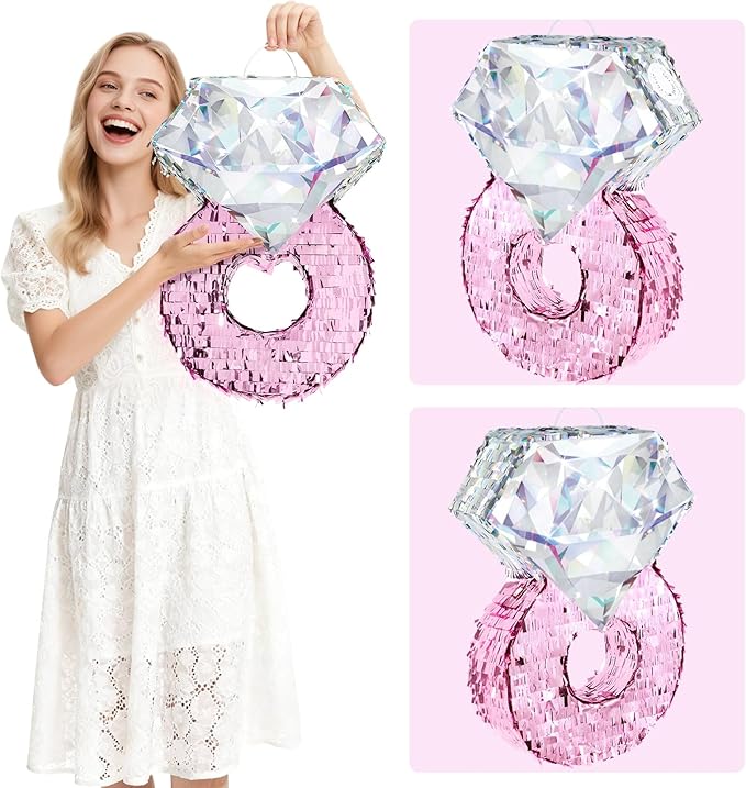Diamond Ring Piñata Valentines Day Party Decoration Shiny Ring
